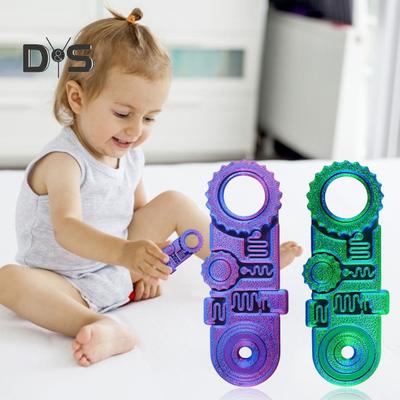 3D-gedrucktes Zappelring-Spielzeug, Stress- und Angstlinderung, 5-in-1-Getriebe-Spinner, sensorisches Spielzeug, für Kinder und Erwachsene, tragbar, für Reisen, achtsame Meditation, Fingerspitzen-Drehen