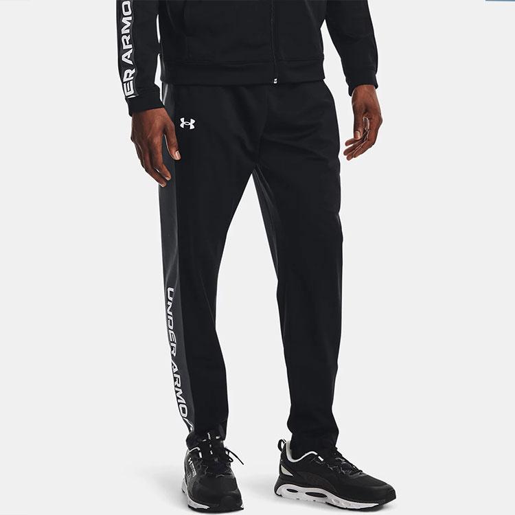 Under Armour Logo Panel Lace-Up Joggers Men Bottoms Black 1366213-001