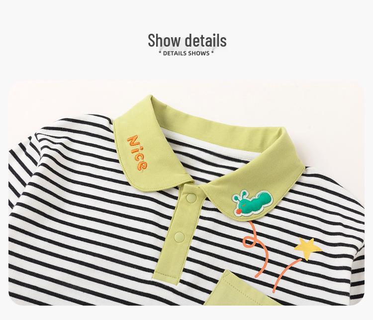 Dudu House Kids' Cotton Polo Shirt: 2026 Long-Sleeve T-Shirt for Boys & Girls