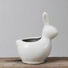 Creative Cartoon Animal Rabbit Succulent Flower Pot, European Home Gardening White Porcelain Flower Pot Ceramic Small