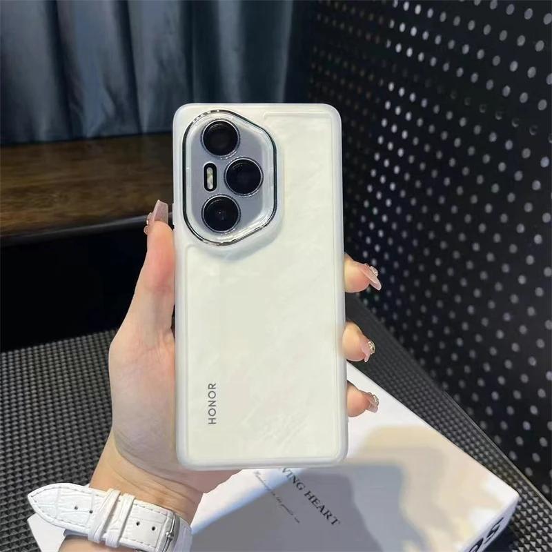 

Защитная пленка для объектива камеры для Honor 400 Pro Чехол для Honor 400 Lite 400Pro 5G Мягкий ТПУ Противоударный чехол конфетного цвета For Honor 400 белый