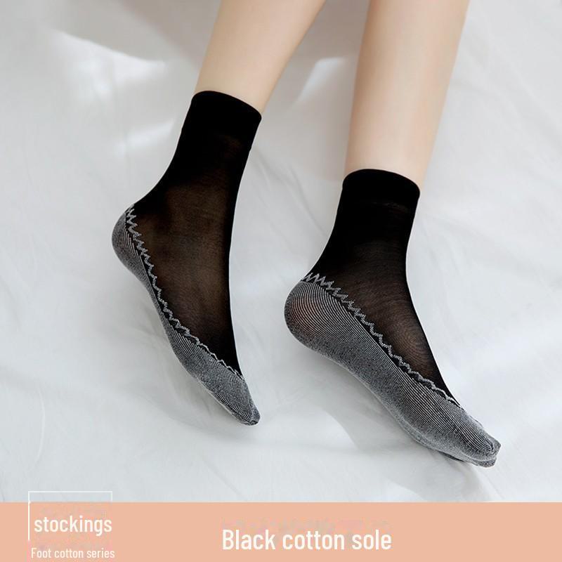 Women's Ultra-Thin Non-Slip Anti-Snag Invisible Crystal Socks