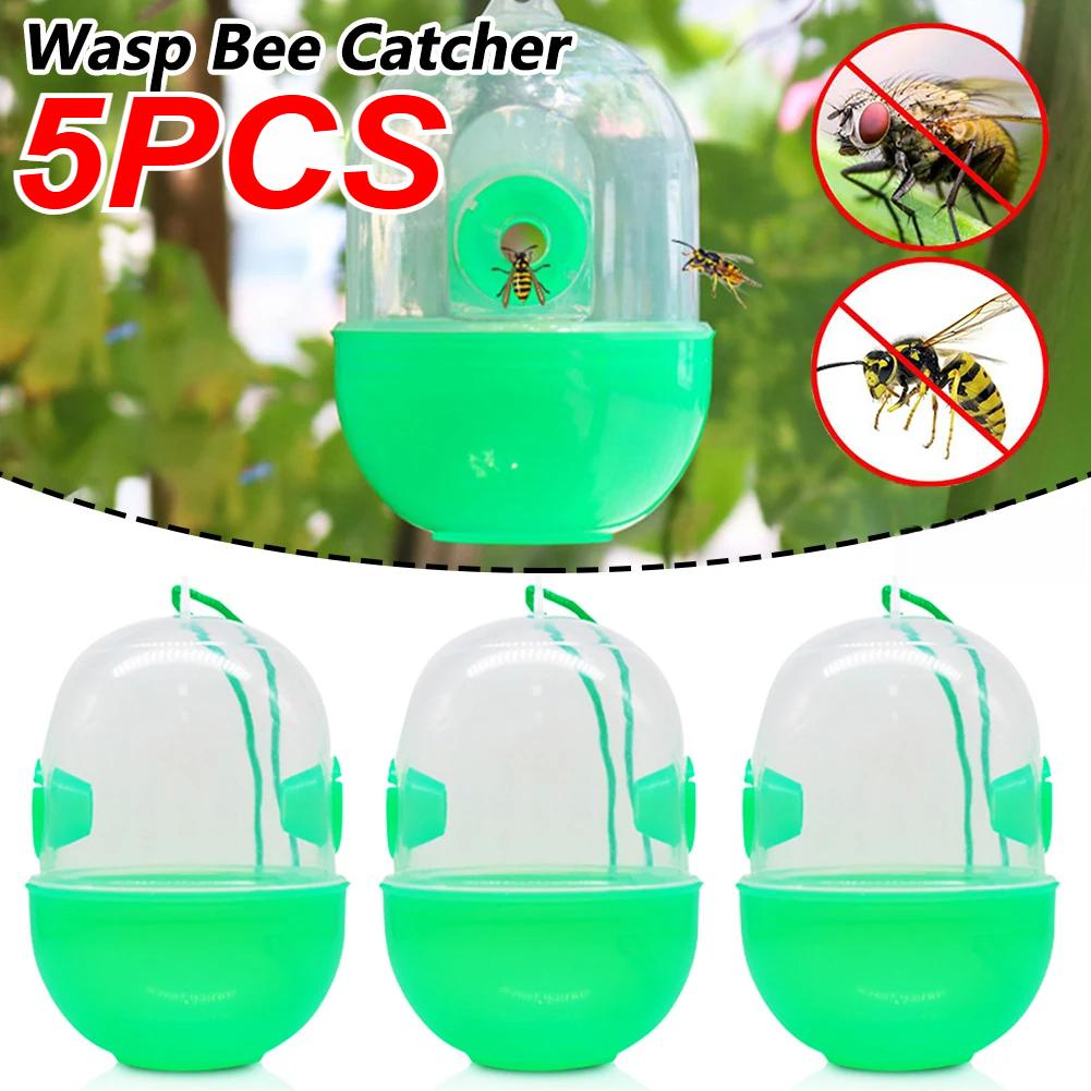 Hanging Beekeeping Catcher Cage Reusable Yellow Jacket Trap Wasps Control Wasp Bee Catcher for Home Garden Orchard Farm