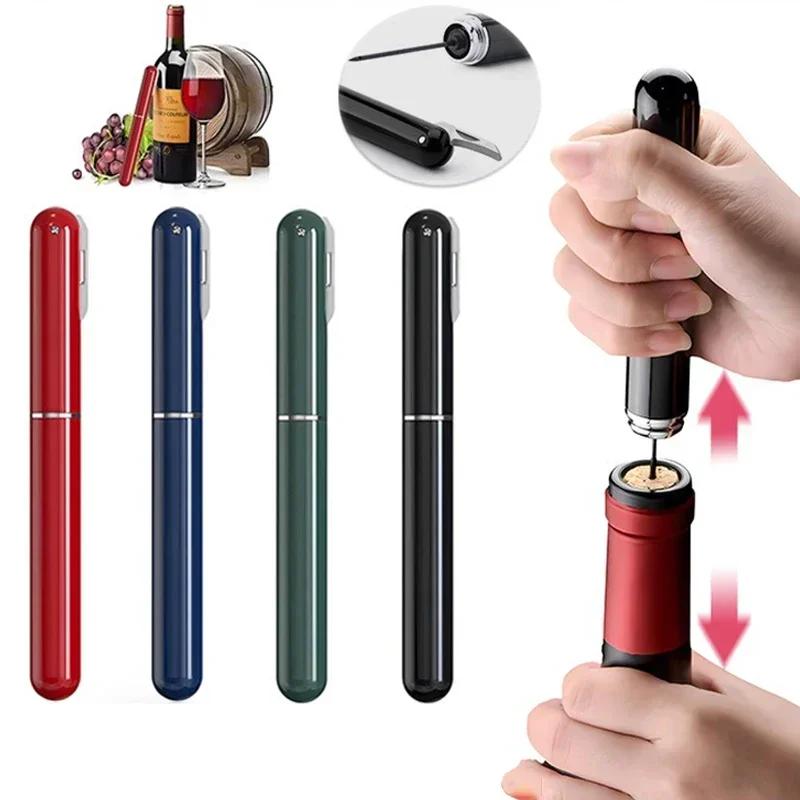 Luftpumpe Vinflaskeåpner Bærbar Vinkorketrekker Rustfritt Stål Nål Lufttrykk Korketrekker for Hjemmefest Vinverktøy