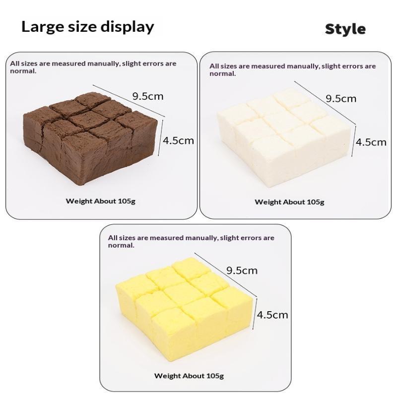 Stress Relieving Squishy Cheese Decompression Soft Butter Soft Relief Squeeze Ball Simulated Soft Chocolate Relief Ball Ornament
