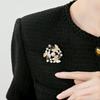 Fashion Flower Brooch Rhinestone Decoration Vintage Rhinestone Brooch Backpack Brooch Gift
