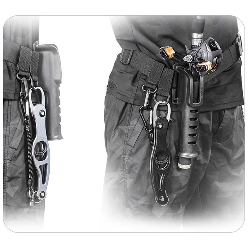 Portable Belt Rod Holder Fishing Gear Tackles Accessories Adjustable Waist Fishing Rod Holder Fishing Rod Pole Inserter
