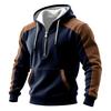 Men's Colorblock Sweatshirt Hoodie Men's Sports Large Size Casual Sweatshirt