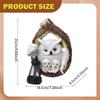 Solar Owl Garden Statue Ornament Collection Birthday Gift Figurine Lights for