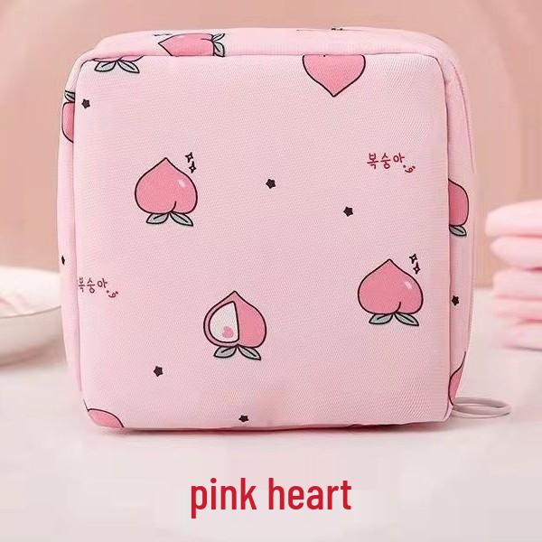 Cartoon Menstrual Pad Storage Bag - Portable and Compact for Students