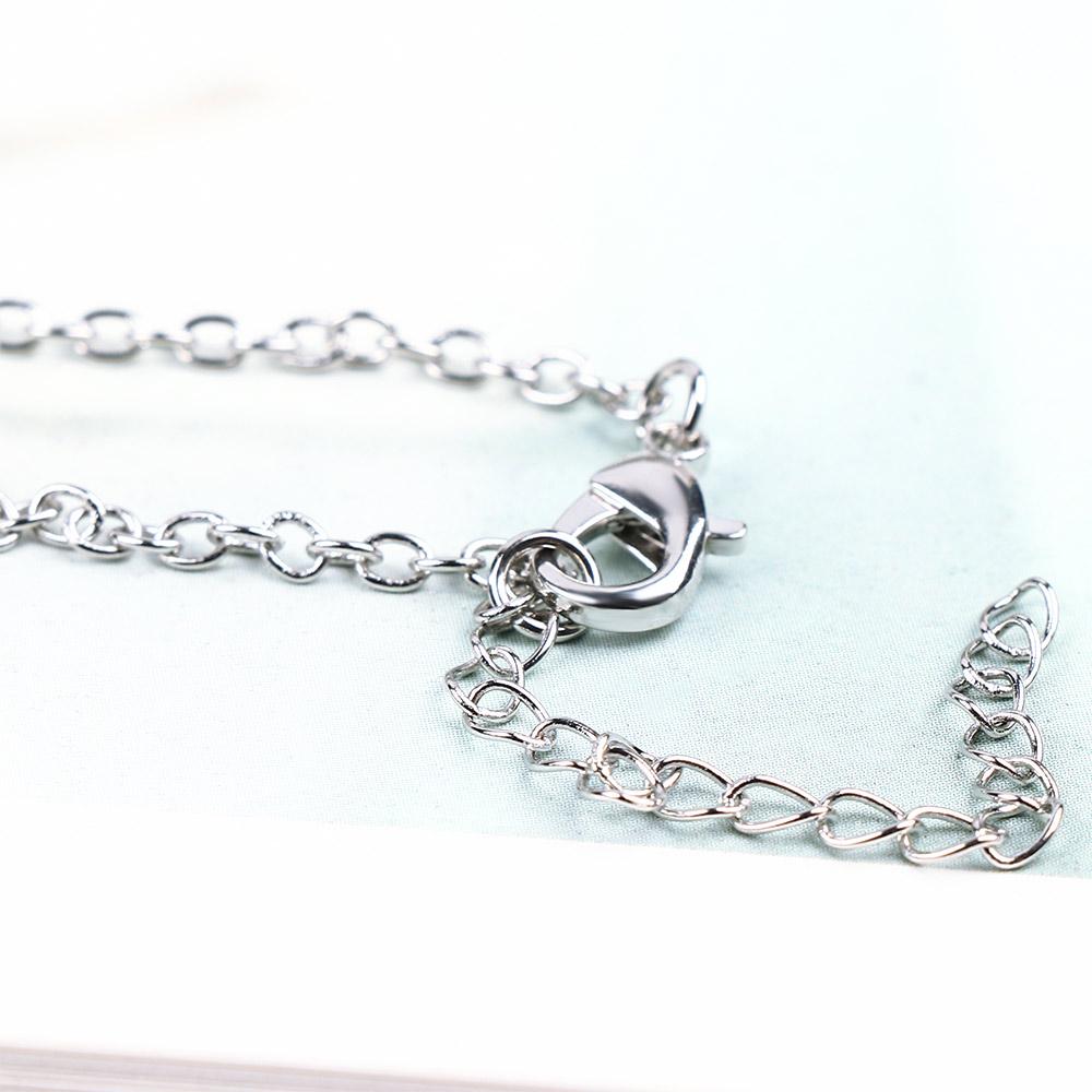 Black White Rhinestone Jewelry Double Horse Hoof Pendant Necklace Zinc Zinc Alloy Chain Women Lady