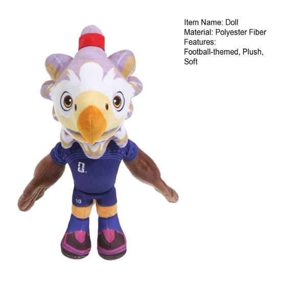 Mascot Plush Stuffed Animal, Football Plush Doll, Soft Collectible Toy for Fans, FIFA Memorabilia Plush for Display Gifting And Cheering