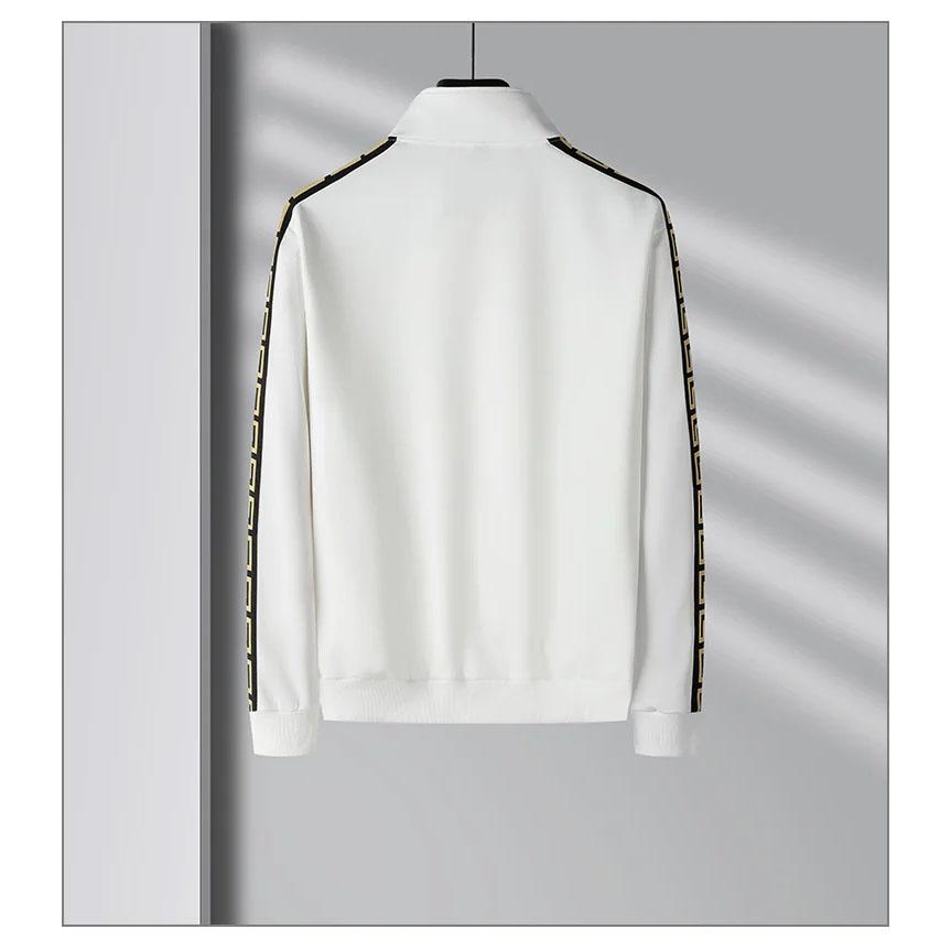 Men's Casual Sports Set Lapel Jacket and Drawstring Trousers Two-piece Set