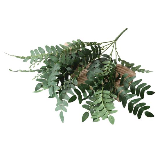 Artificial Pagoda Leaves Realistic Faux Silk Leaf Branches 20" Fake Plants Spray for Wedding Bouquet Table Centerpieces Home Decor