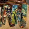 30/60PCS Oil Painting Style Kitten Bookmarks Creative Laptop Reading Book Marking Office DIY Van Gogh Style Nostalgia Bookmark