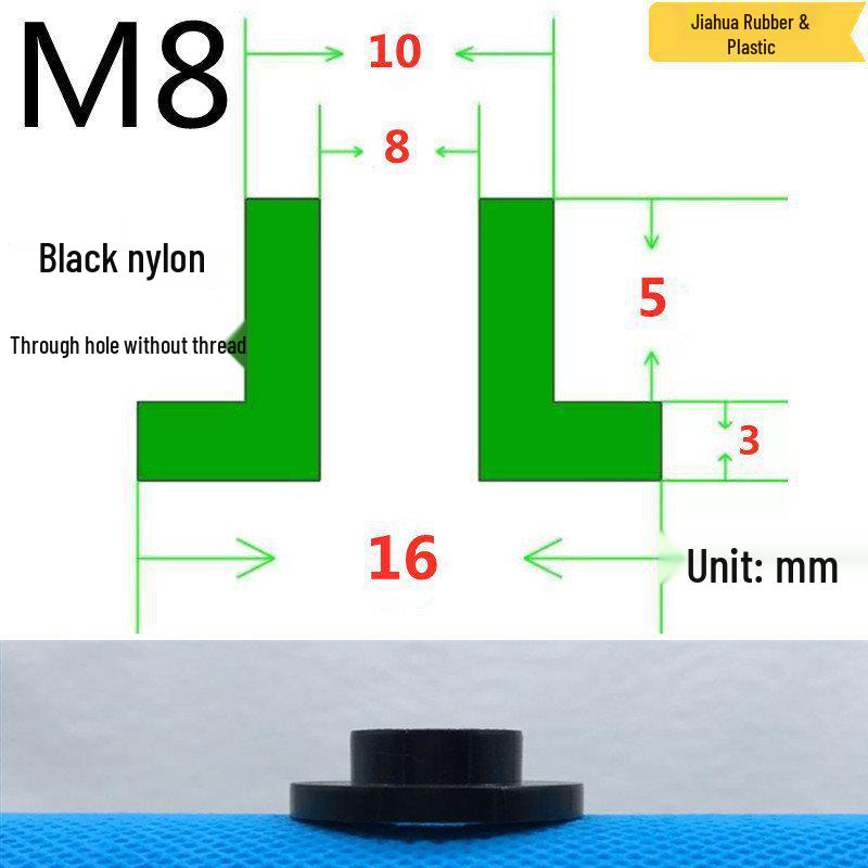 T-förmige Nylon-Dichtungsscheibe M3-M35 Gewinde Isolierabstandshalter
