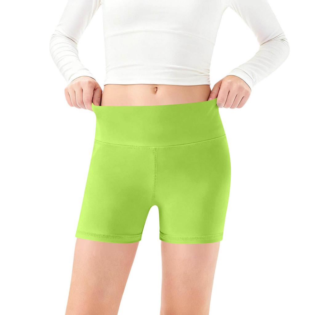 Children's Fashion -Colour Yoga Shorts Sports Shorts For Little Ones Baby Dance Trousers High-Waisted Tight-Fitting Fitness Pants