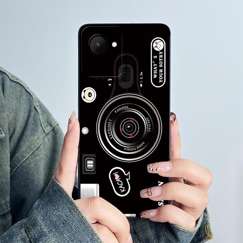 For Realme C30 C30s Narzo 50i Prime Phone Case RMX3690 RMX3506 Coque Soft Silicone Sweet Painted Back Printed Protective Cover