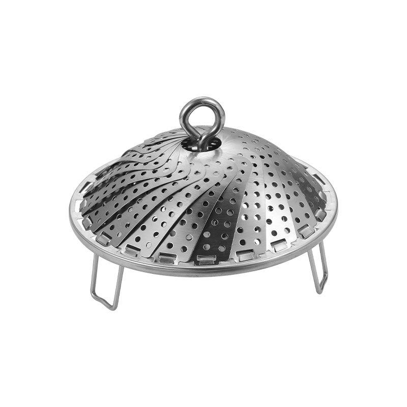 HANYANG 304 Stainless Steel Folding Steamer Tray Steam Rack Steam Drawer Telescopic Lotus Fruit and Vegetable Tray Draining Tray