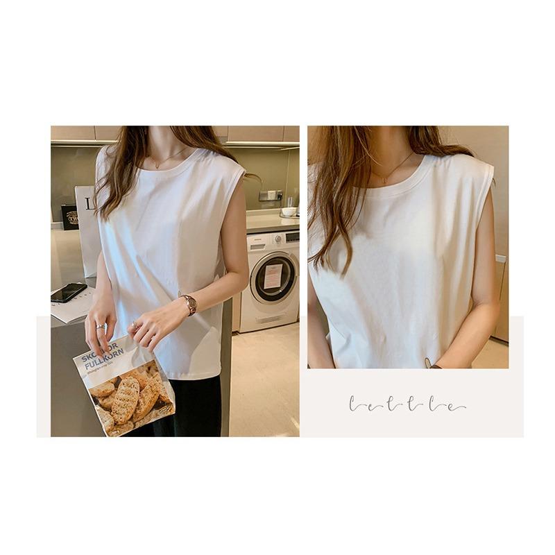 Women S Loose Round Neck Sleeveless T Shirt Summer Casual Top