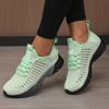 New Women'S Sneakers Shock Absorbing Mesh Breathable Lace Hiking Shoes Comfortable Lightweight Flat Bottom Women'S Casual Shoes