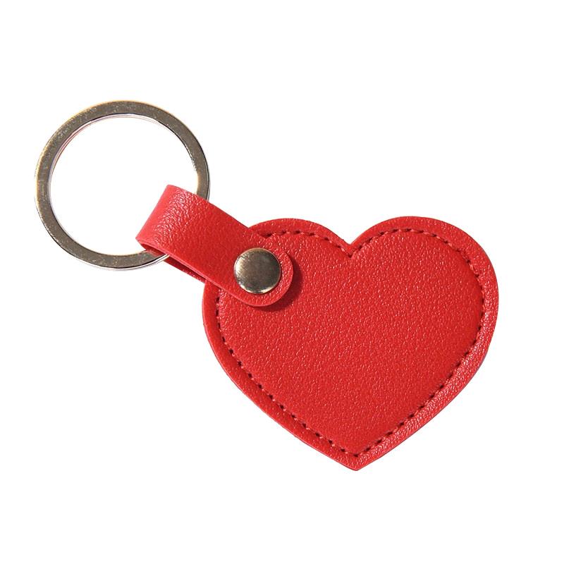 1Pcs Leather Heart Key Chain Fashion Leather Heart Shape Keychain Women Car Key Holder Home Key Ring Charm Bag Car Pendant Gift
