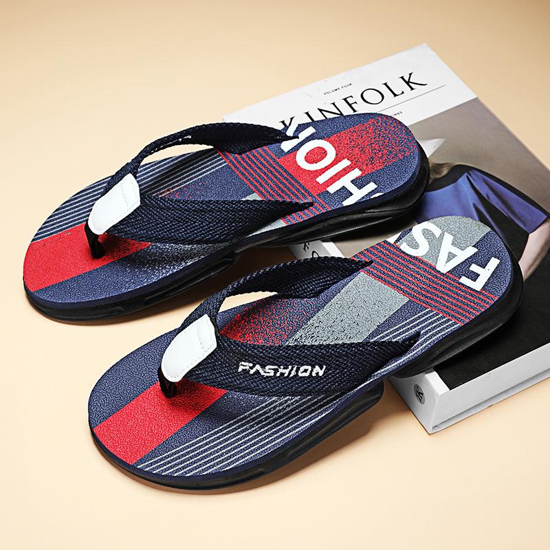 

Шлепанцы мужские лето 2025 новый тренд уличная одежда нескользящий персонализированный тканевый ремень высококачественные тапочки пляжная обувь 39