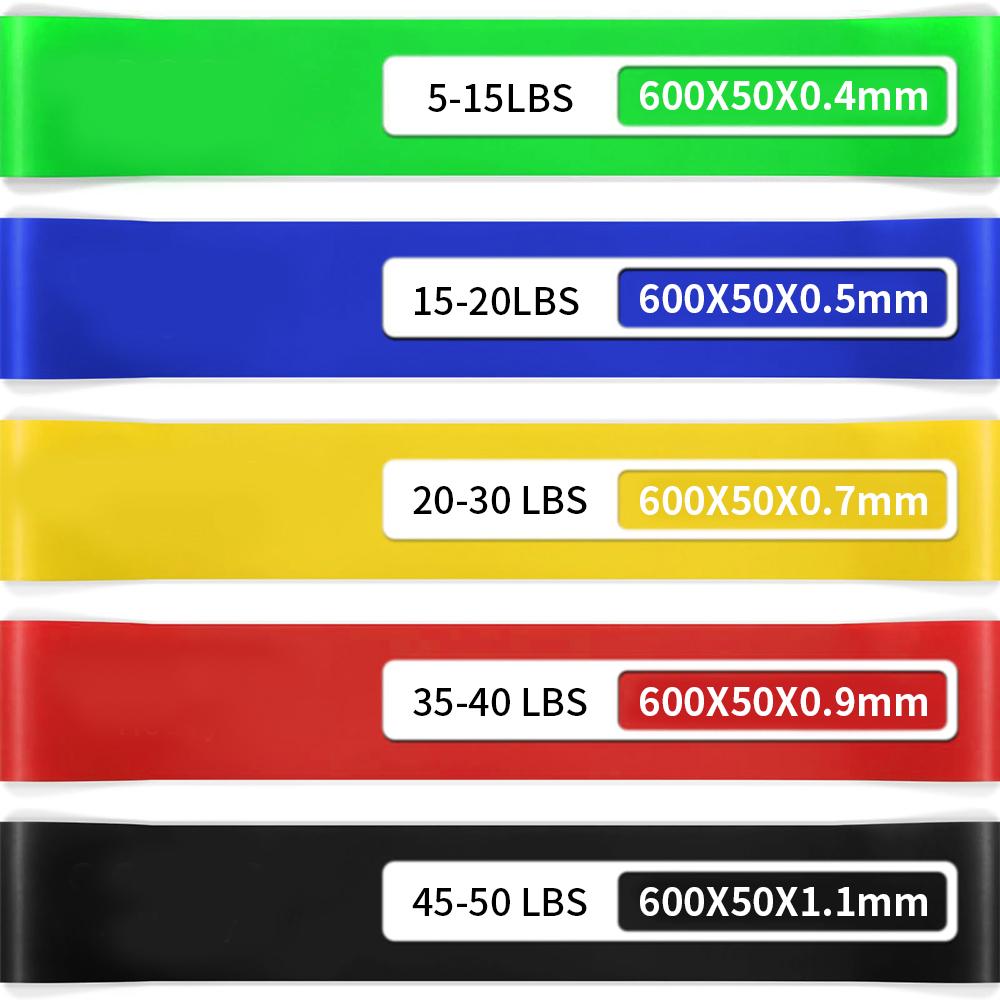 

Набор из 5 резинок сопротивления TPE для фитнеса, йоги, спортивных упражнений, силовых тренировок, домашних тренировок, резиновых петель, тренажеров для спортзала