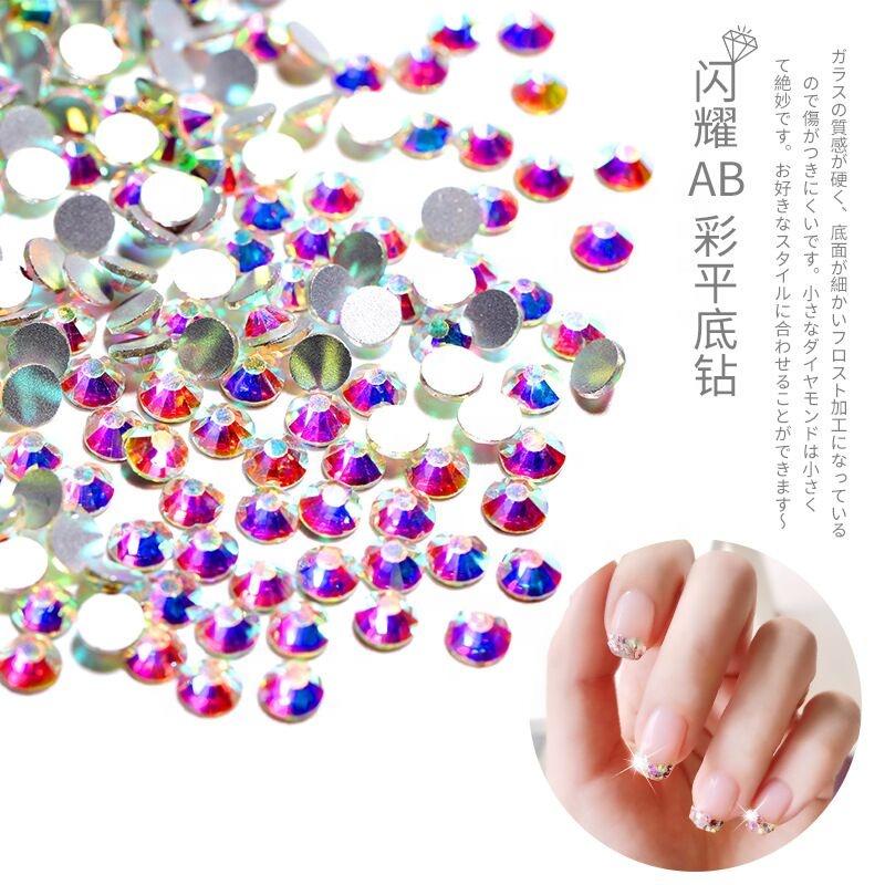Popular Sale Strass Rhinestone Crystal Ab SS6/SS8/SS10/SS12/SS16/SS20 Non Hotfix Rhinestones for Nail Art