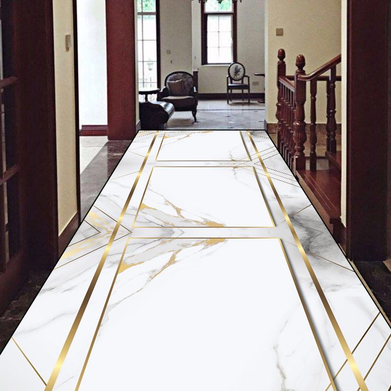 Luxuriöser Europäischer Stil Lobby Halle Flur Teppich Rutschfest Treppenhaus Lange Teppiche Läufer Anpassbarer Teppich Heim Durchgang Fußmatte