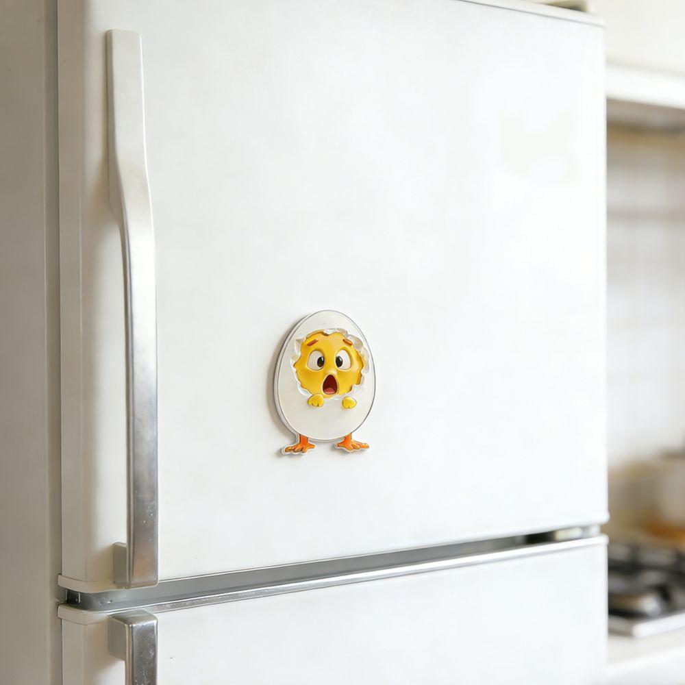 Autocollants Poussins Bricolage pour Frigo Poussins Simulation Animale Poussins Éclosent Oeufs Autocollant Poussin pour Réfrigérateur Cuisine