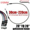 Silver 30 cm till 220 cm 28° 10 mm Motorcykel Hydraulisk Förstärkt Bromskoppling Oljeslang Kabel Rör för Universal Racingcykel