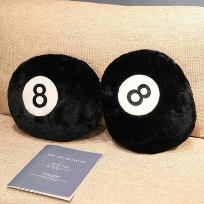 Nice Simulation Billiards 8 Ball Plush Pillow Stuffed Soft Eight Pool Players Home Decor Indoor Sport Creative Gift Long Pillow