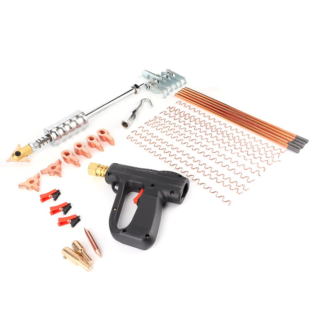 86pcs Dent Puller Stud Welder Kit Auto Car Spot Repair Device Stud Welding Hammer Gun Tool