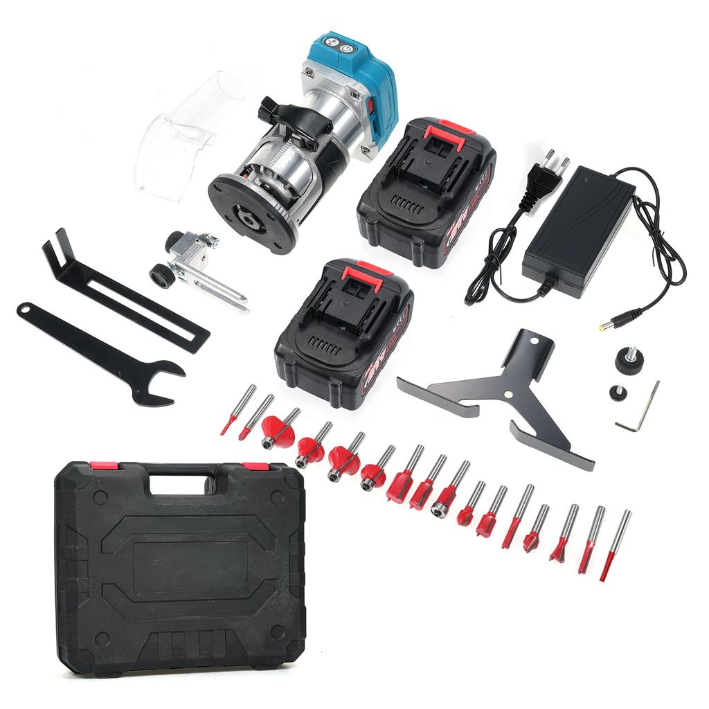 Wood Router Compact Wood Palm Router 6 Speeds Router Tool Wood Trimmer Router Woodworking Trimmer Palm Router Kit with