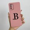 For Xiaomi Redmi Note 10 5G Case Redmi Note 10T 5G Cover M2103K19G Cute Initial Letters Square Phone Case Shockproof Back Cover