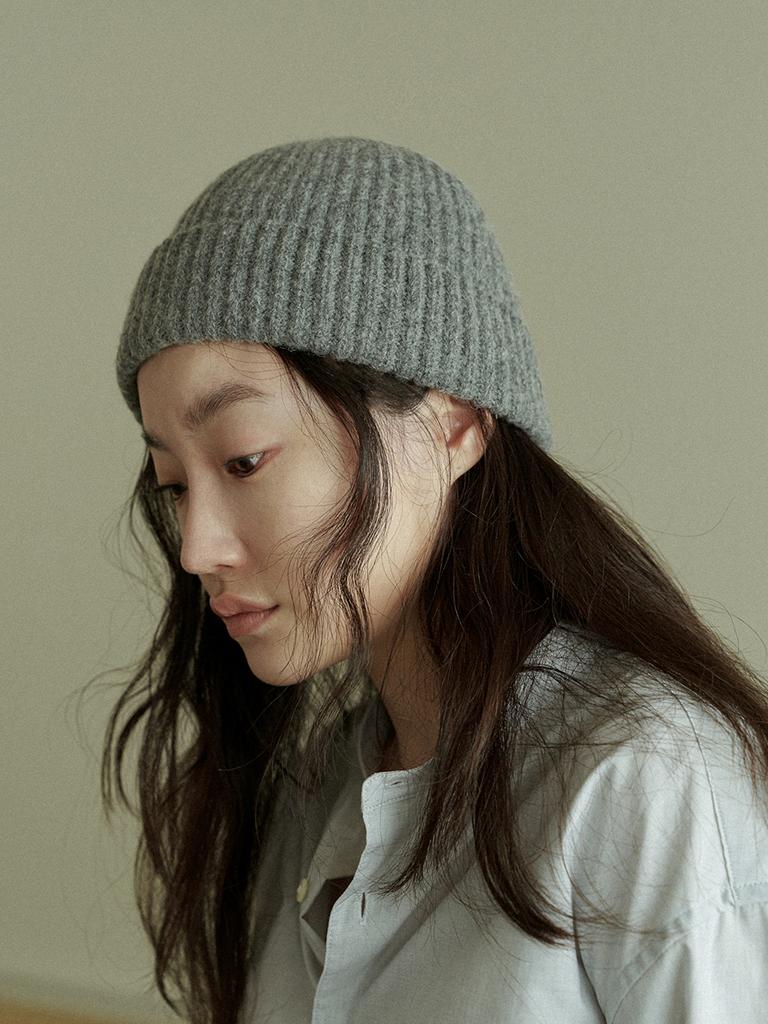 Poejidam [Everydaylife] Wool Beanie_Grey (Unisex)
