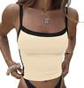 2025 Spring Women's Color Block Slimming Backless Tank Top