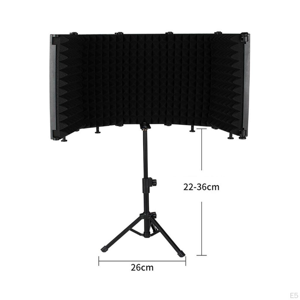 Microphone Isolation Adjustable Tripod Sound Wind Acoustic Filter Vocal for Condenser Mic