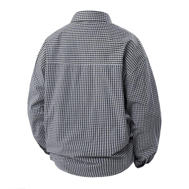 Men's Fashion Small Plaid Long Sleeve Shirt Loose Jacket Japanese Versatile Teen Cardigan Shirt