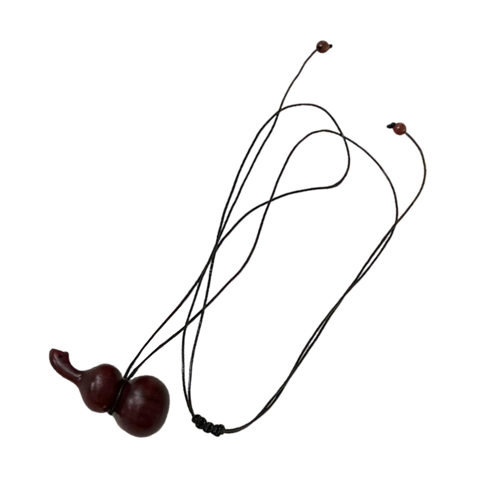 

Элегантное деревянное ожерелье-подвеска в форме тыквы, экологически чистое деревянное ожерелье-подвеска в форме тыквы с кожаным шнурком для современной эстетики красный