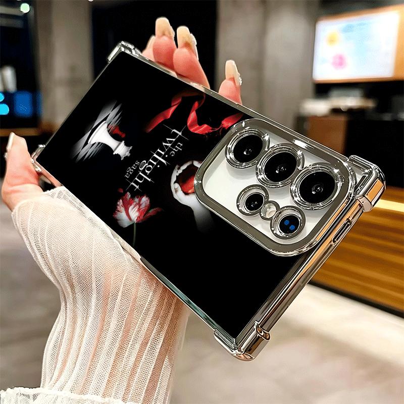 Twilight Saga Edward Plating Phone Case For Samsung Galaxy S24 S25 FE S26 Edge S23 Ultra S22 S21 Plus S20 Anti-Fall Airabag Cove