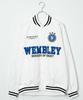 WEGO Unisex Stadium Oversized Casual Blouson with Plus Size Type G White Men's Jacket, Outerwear, Patches, Streetwear, Sizes, Gift, Spring/Winter