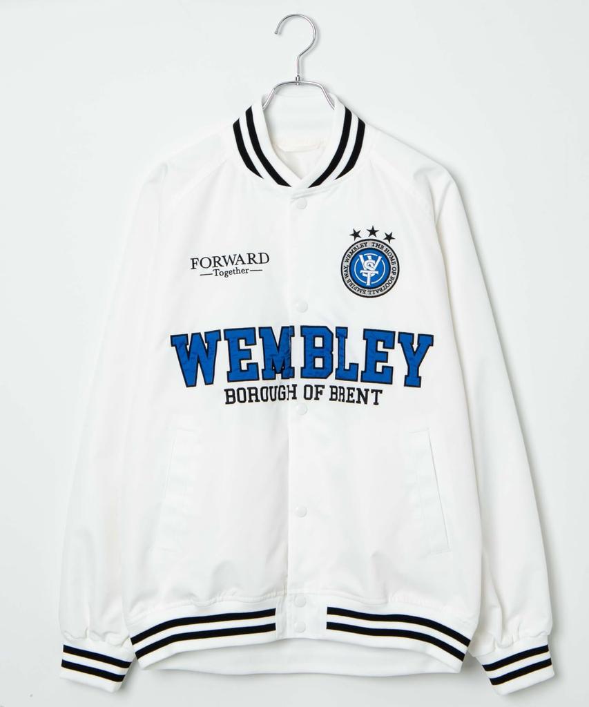 WEGO Unisex Stadium Oversized Casual Blouson with Plus Size Type G White Men's Jacket, Outerwear, Patches, Streetwear, Sizes, Gift, Spring/Winter