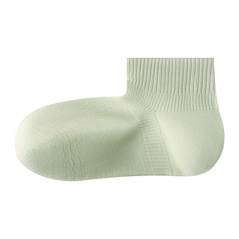 Right-angle Socks for Women, Spring and Summer, Thin Pure Cotton Short Socks, Mesh Breathable, White Boneless Socks