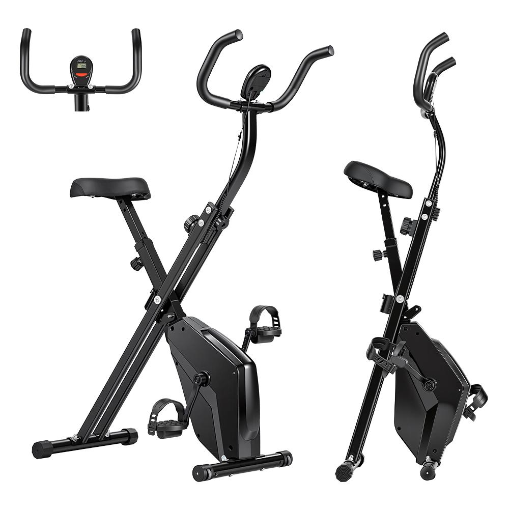 iScooter YZJ-508 Folding Exercise Bike with 16 Adjustable Resistance Levels Smart LCD Display and 120KG Maximum Weight Capacity Perfect Home Workout
