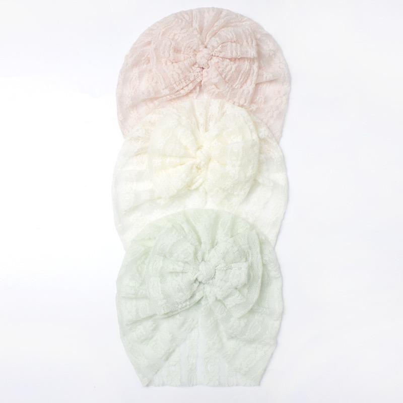 New Bow Baby Hat, Breathable Lace Cool Children's Pullover Hat, Thin Baby Fetal Hat