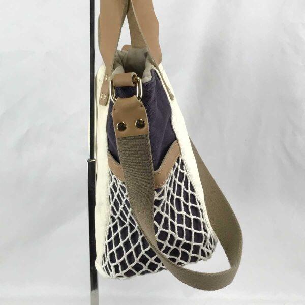 UGG Australia 2way Handbag Tote Brown Navy Off-White(USED)