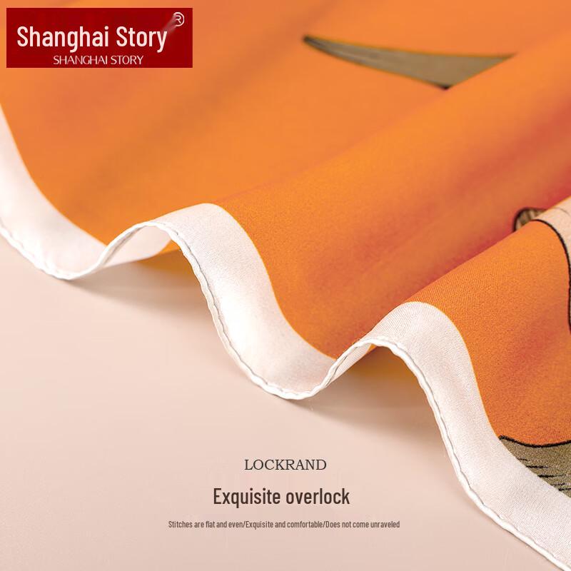 Shanghai Story 100% Morušové hedvábí Čtvercový šátek pro ženy