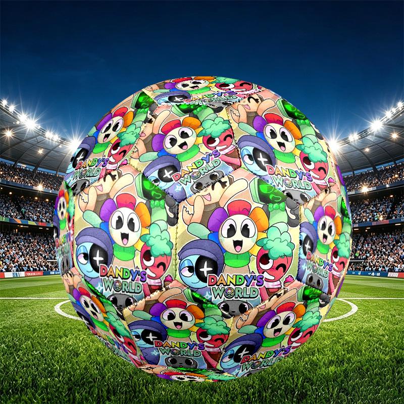 Dandy's World Print Size 5 Soccer Ball, PU Wear Resistant Football for Match Training and Daily Practice, Birthday Gift for Soccer Fans